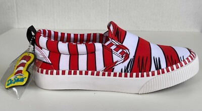 Skechers Dr. Seuss Sneakers Womens 5 Red White Stripe Cat in the