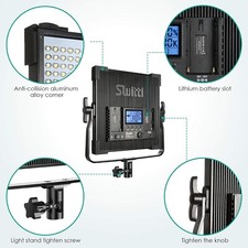 Switti LED Metal Video Light Panel Kit, Dimmable Bi-Color w softbox 96 CRI