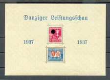Danzig LEISTUNGSSCHAU BLOCK 3 LUXUS** MNH POSTFRISCH 140EUR (72604