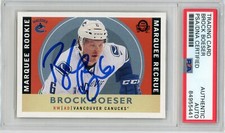 2017 O-PEE-CHEE RETRO BROCK BOESER CANUCKS AUTOGRAPHED SIGNED HOCKEY CARD RC PSA
