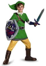 Link Nintendo Legend of Zelda Elf Warrior Fancy Dress Halloween Child Costume