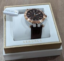 $995 Mens VERSACE Croc Embossed Leather Strap...