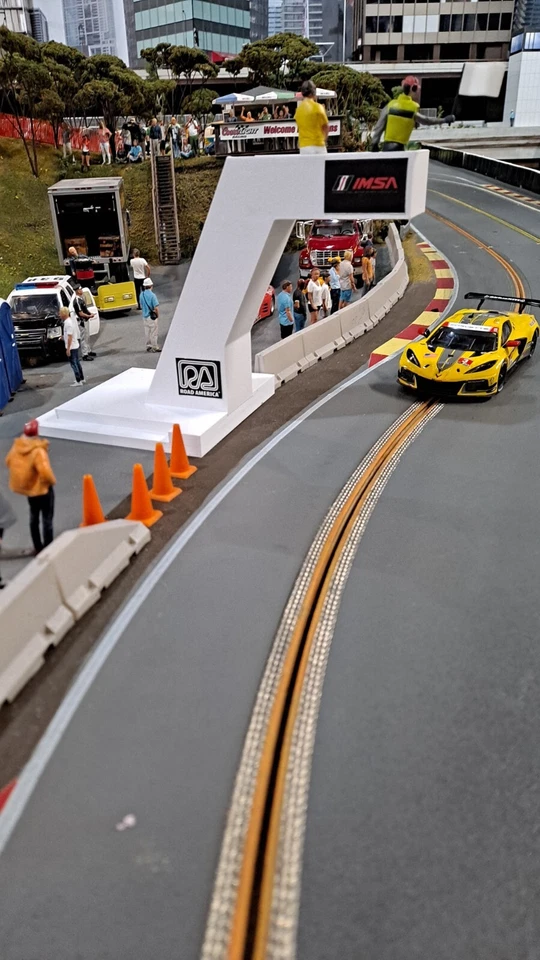 Soporte bandera línea de acabado pista coche ranura escala 1/32 - Scalextric Carrera SCX Foto 3 de 4