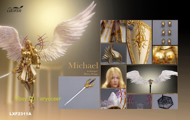 Presell Lucifer LXF2311A Golden Armor Archangel Dawn Wings 1/12