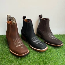 Women's WESTERN Ankle Square Toe Cowgirl Half Boot Botin Vaquero Dama Rodeo