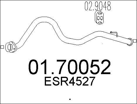 Tuyau d'échappement Land Rover Defender Cabrio 2.5 Tdi 4x4 ligne de rechange