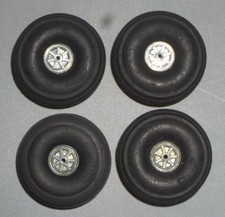 4 PERFECT PARTS MODEL AIRPLANE RUBBER BALLOON TIRES 64 WHEELS 1-1/2" JAPAN
