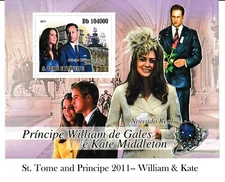PRINCE WILLIAM & KATE MIDDLETON s/s MNH--St. Tome and Principe