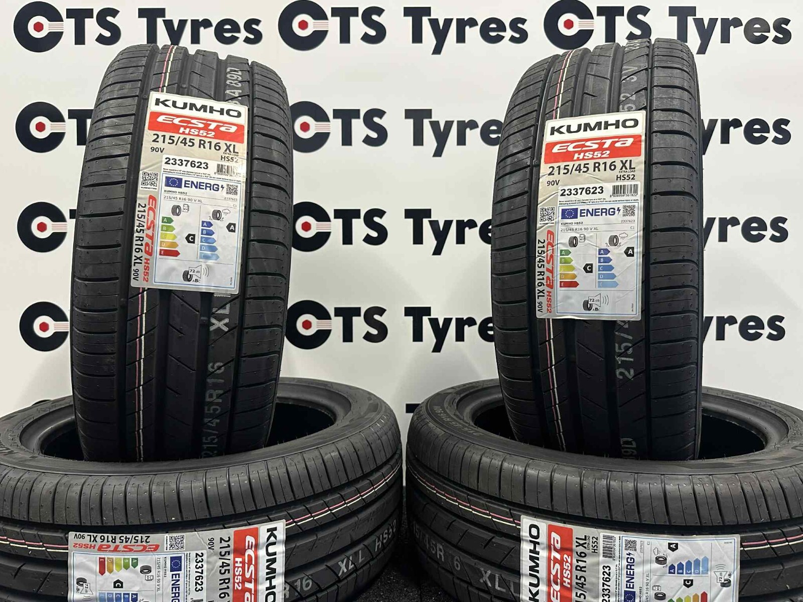 1 X 215/45R16 Kumho Ecsta HS52 90V XL NEW TYRE *A* WET GRIP 215 45 16 - Image 5