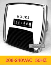 TIME METER / HOUR METER, HIGH-QUALITY GENERAL ELECTRIC, 208-240VAC 50HZ 2.5W