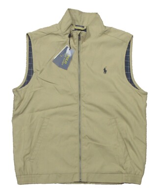 Polo Ralph Lauren Men's Luxury Beige Maidstone Full Zip Vest | eBay