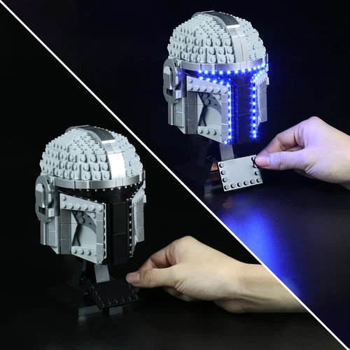 LED Licht Kit für Lego 75328 The Mandalorianer Helm Beleuchtungs Lichter - Bild 14 von 19