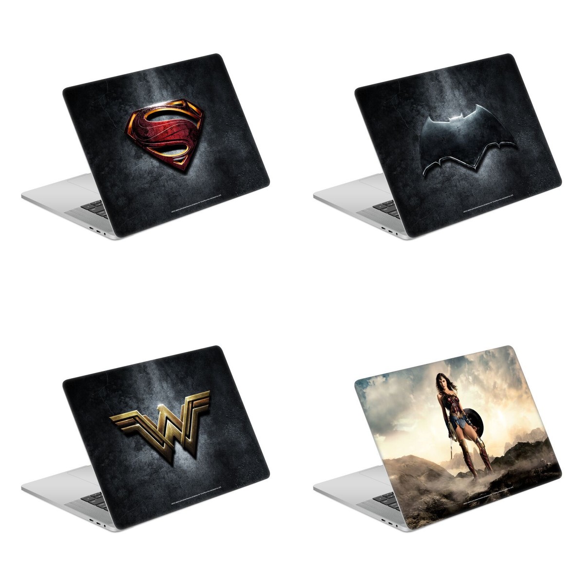 JUSTICE LEAGUE MOVIE LOGO AND CHARACTER ART VINYL SKIN MACBOOK AIR