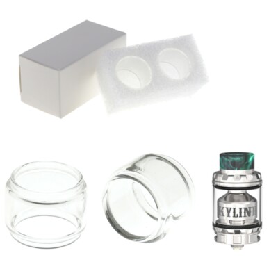 2x Ersatzglas für VandyVape Kylin V2 RTA 5ml Bulb Tank Glas Pyrex Tube Glastank