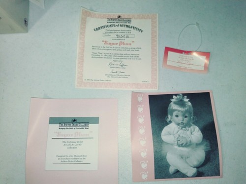 Ashton Drake Galleries Vintage 1993 Hand Crafted Fine Porcelain Doll Certified - Picture 5 of 10