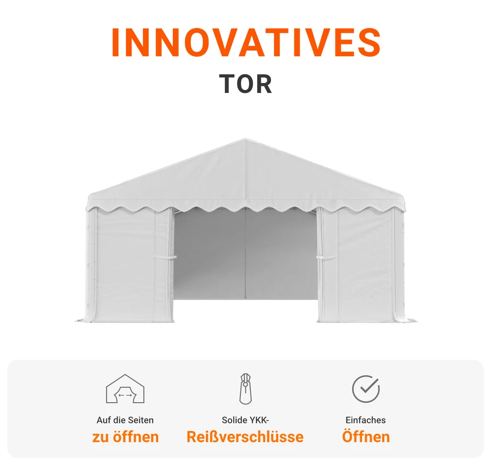 Partyzelt 3x2-6x12 PE Pavillon Gartenzelt Zelt Festzelt Bierzelt Eventzelt NEU S - Bild 4 von 4