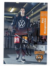 Eishockey AK/Postcard 21-22 - Phil Hungerecker - Grizzlys Wolfsburg - Signiert