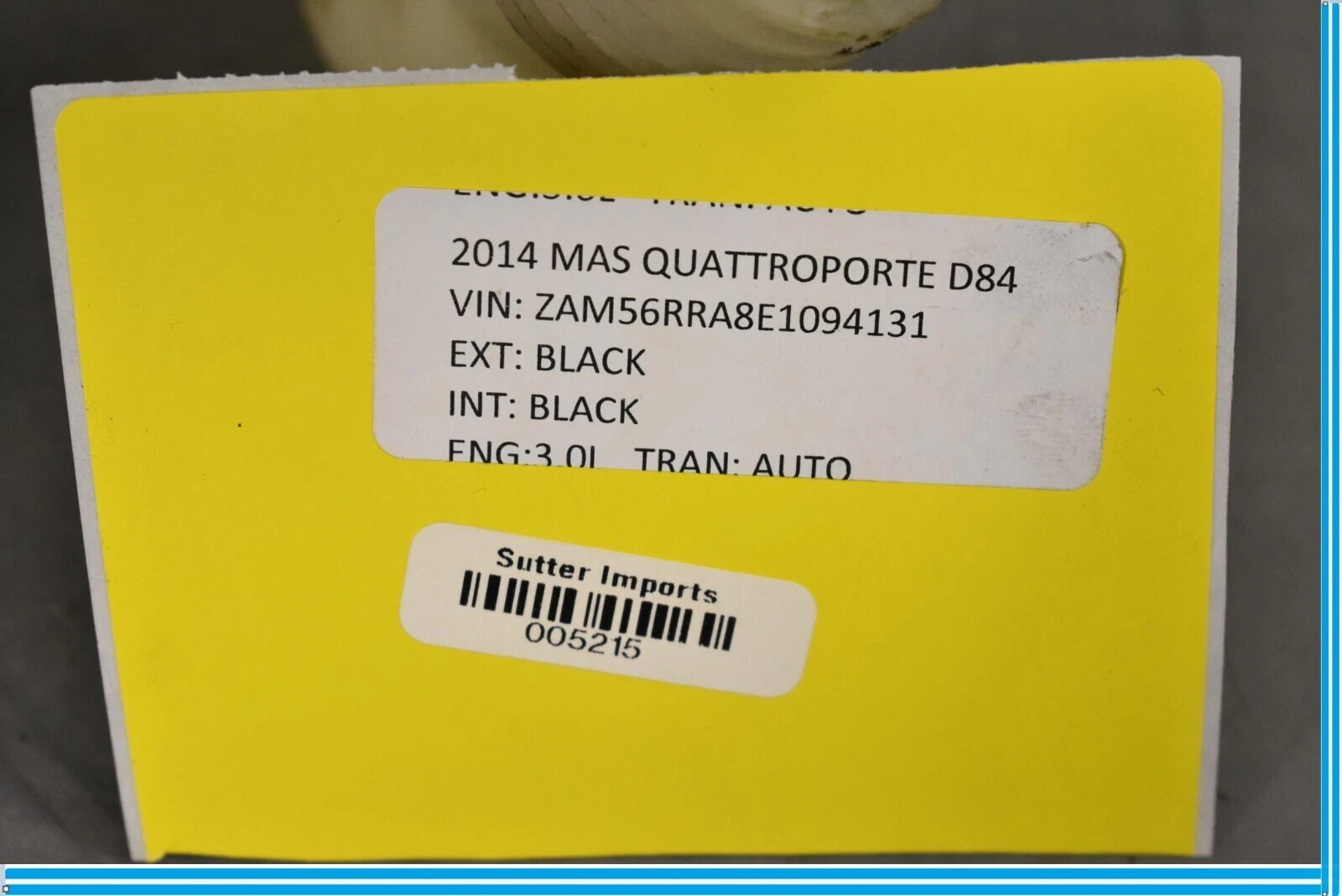 14-18 Maserati Quattroporte M156 Headlight Windshield Washer Bottle Tank OEM