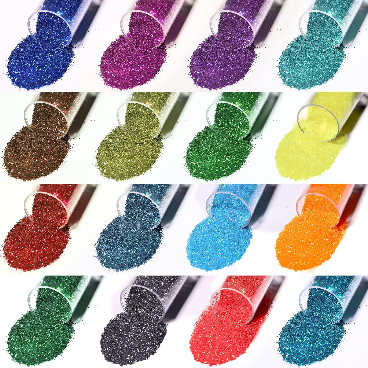 32 Farben Glitzerpulver Set - Glitzer Für Basteln, Nagelkunst & Dekoration