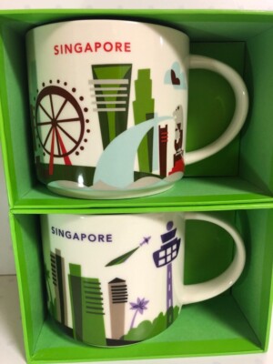 スターバックス　デミタスカップ　You are Here シンガポール　2種 Starbucks Singapore Pair Coffee Mug Cup 14oz You Are Here