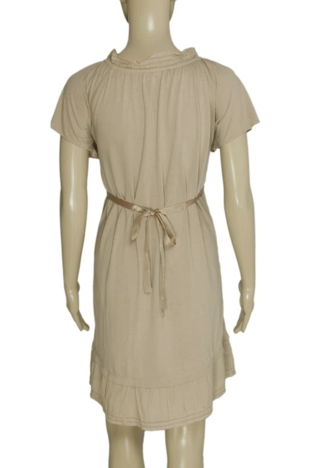 Odd Molly Harbour Tunic Dress Lace Short Sleeve Tie Waist Brown New Medium M - Image 3 of 4