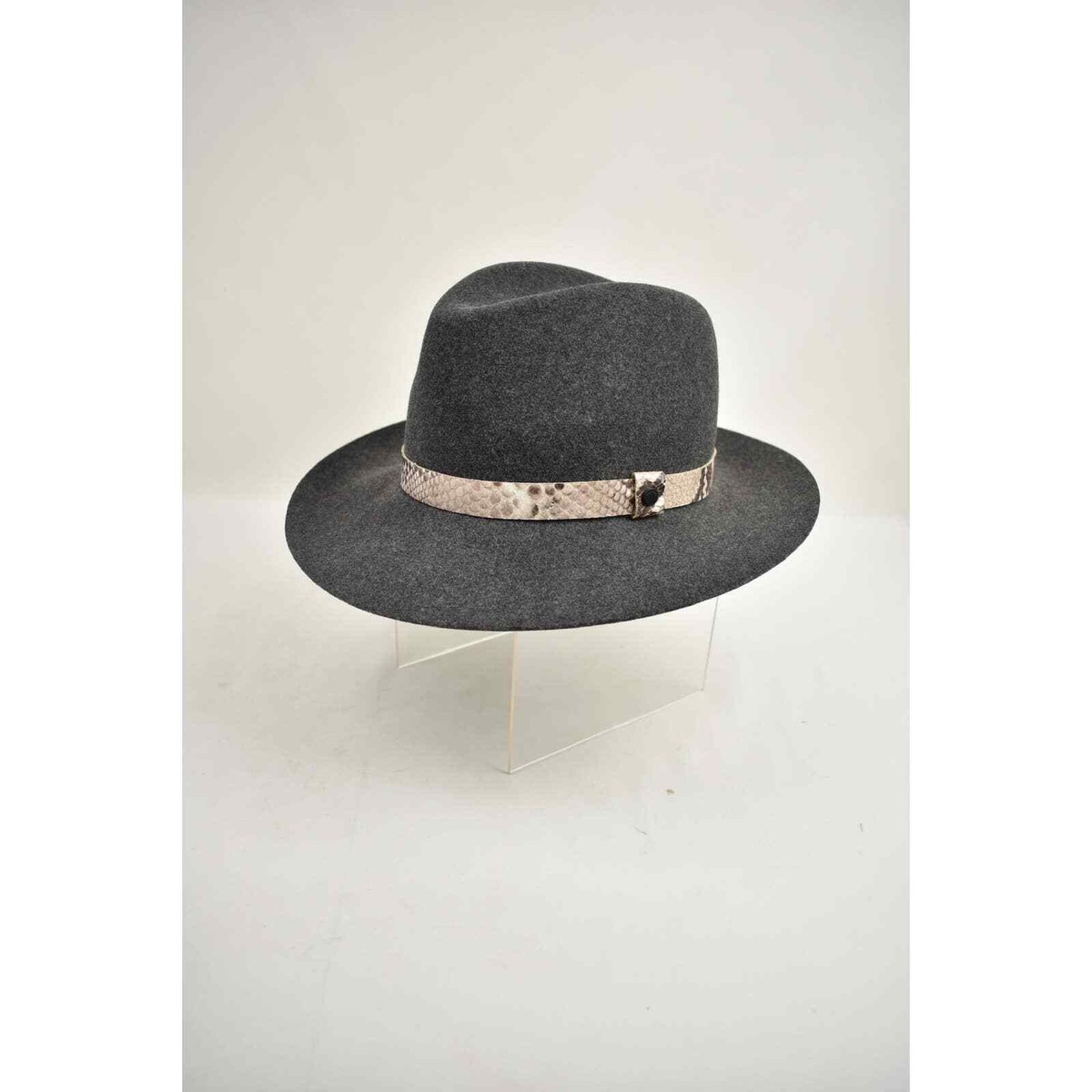 Rag & Bone Charcoal Gray Floppy Brim Fedora Rag & Bone Felted Wool Fedora Hat w/ Tags - Grey Hats  main image 2