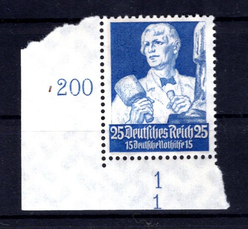 DR-3.Reich 563 Plnr Con Plate Number MNH Non Stamprato (L9099