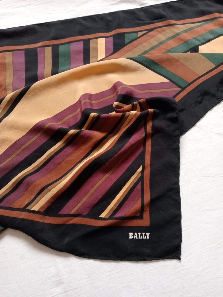 Y# BALLY Silk Scarf 33/33 inch | eBay