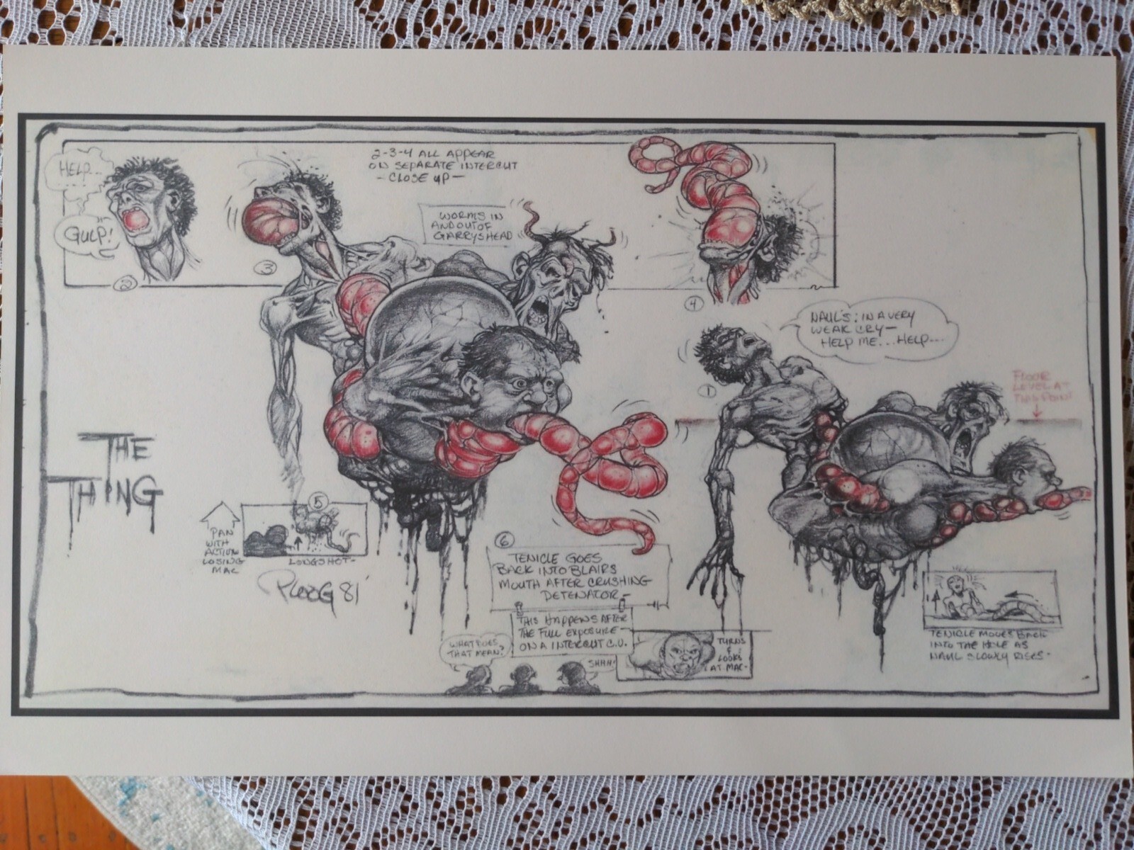 THE THING concept Art Poster Print Horror Sci-fi Production Art Movie Monster