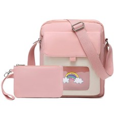 Small Crossbody Bag and Purse Set for Teen GirlsPreteenTeen Little Kids - Pink