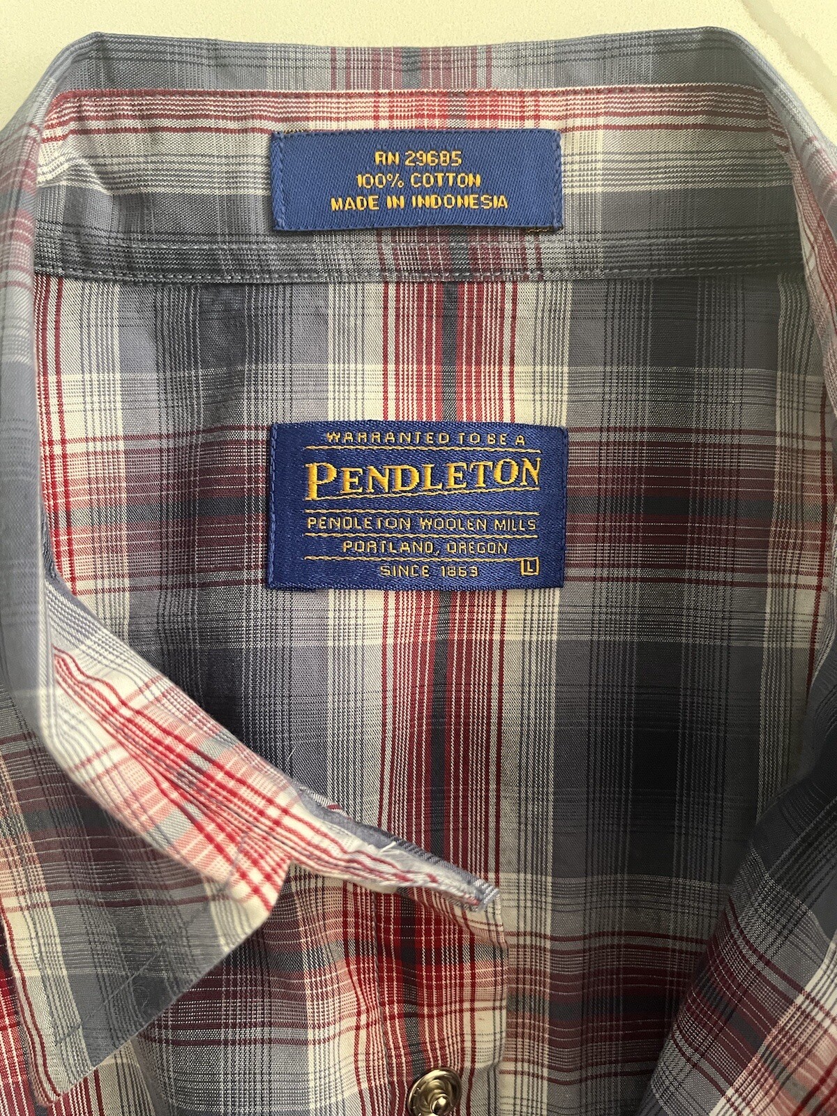 Pendleton Button Down Long Sleeve Shirt Plaid Men… - image 4