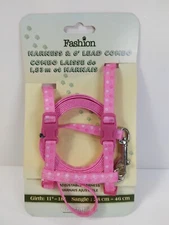 Coastal Pet Figure H Fashion Adjustable Cat Harness & Leash Combo Pink Polka Dot