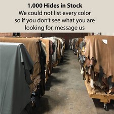 Whole leather hides - full cowhide - approximately 36 SF. Various Colors