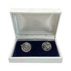 Georg Jensen Sterling Silver Cufflinks Bull Henry Pilstrup Vintage with Box