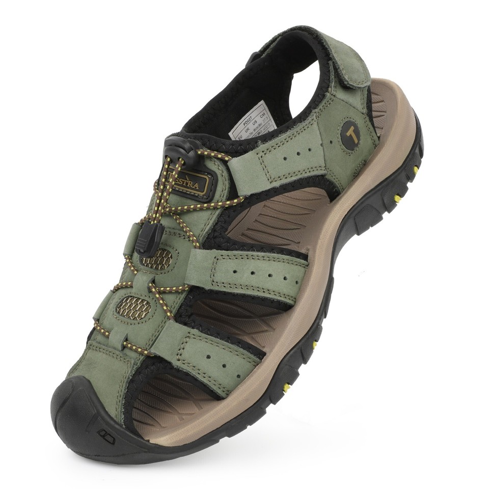 wdede Leren sandalen voor heren, sandalen voor heren Outdoor lederen strandschoenen met open teen, sandalen met enkelband wdede Leren sandalen voor heren, sandalen voor heren Outdoor lederen strandschoenen met open teen, sandalen met enkelband