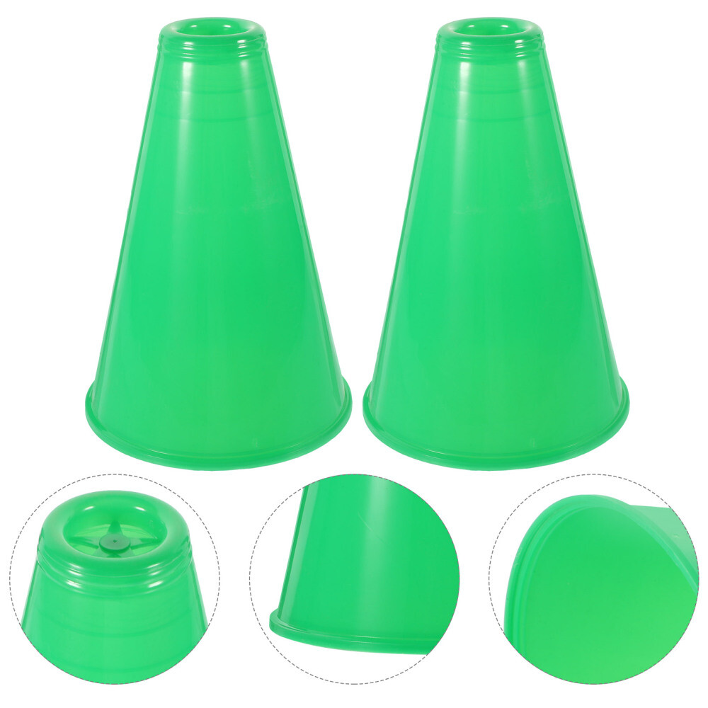 2PCS Cheer Megaphones Portable Sports Events Activities Plastic