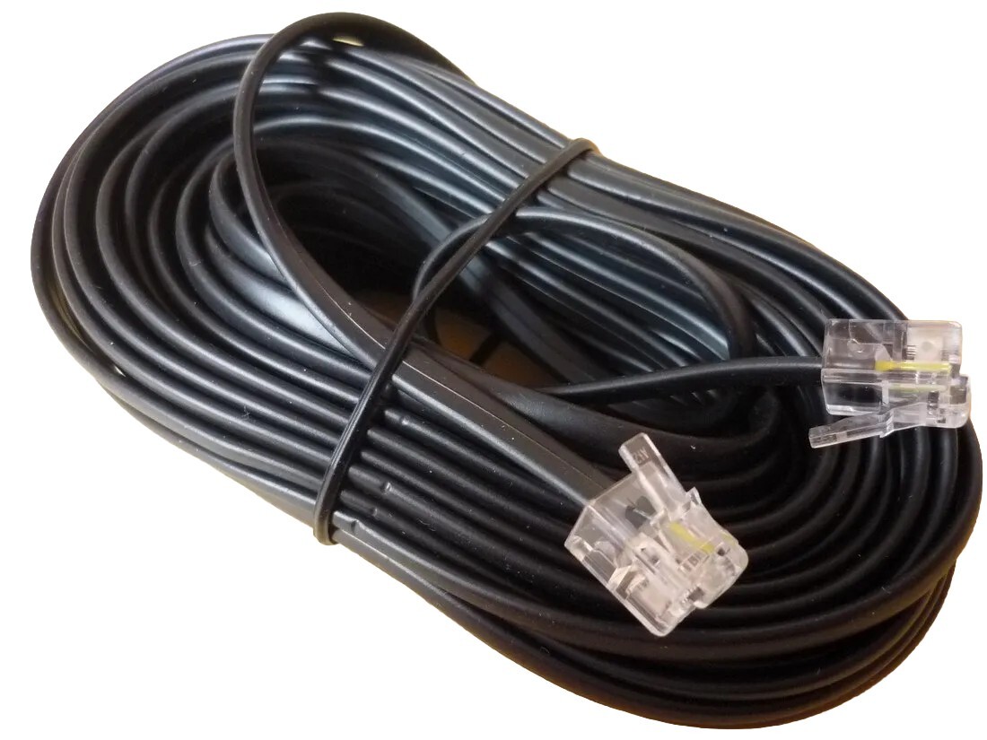 TPFNet Premium Cavo-Modulare Connettore TAE F / RJ11 (6P4C) Nero, 3 Metri