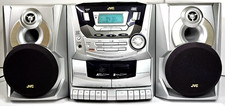 Vtg JVC PC-X250 Boombox CD Player Dual Cassette Player AM FM Aux Ghetto Blaster