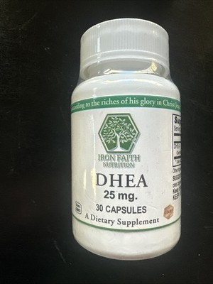 Iron Faith Nutrition DHEA 30 Count Supplement 25 Mg