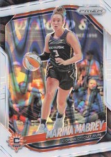 2025 Panini Prizm WNBA #18 Marina Mabrey White Seismic Prizms