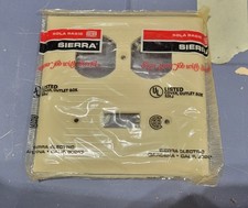 Ancienne plaque combinée interrupteur / récipient SIERRA ivoire côtelé deux gangs SIERRA S1 déco NOS