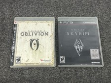 PlayStation 3 Oblivion & Skyrim Lot Game CIB Mint Disc Map Included Clean Tested