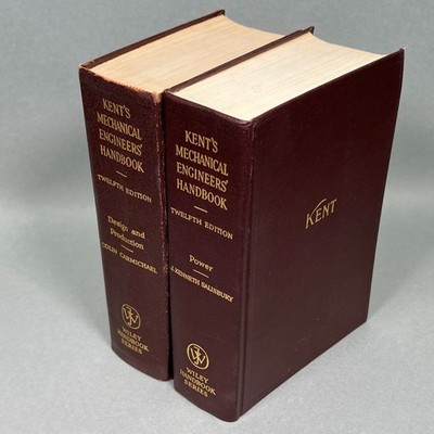 2 Vol. VTG Kent's Mechanical Engineers' Handbook: Power & Design Shop Practice