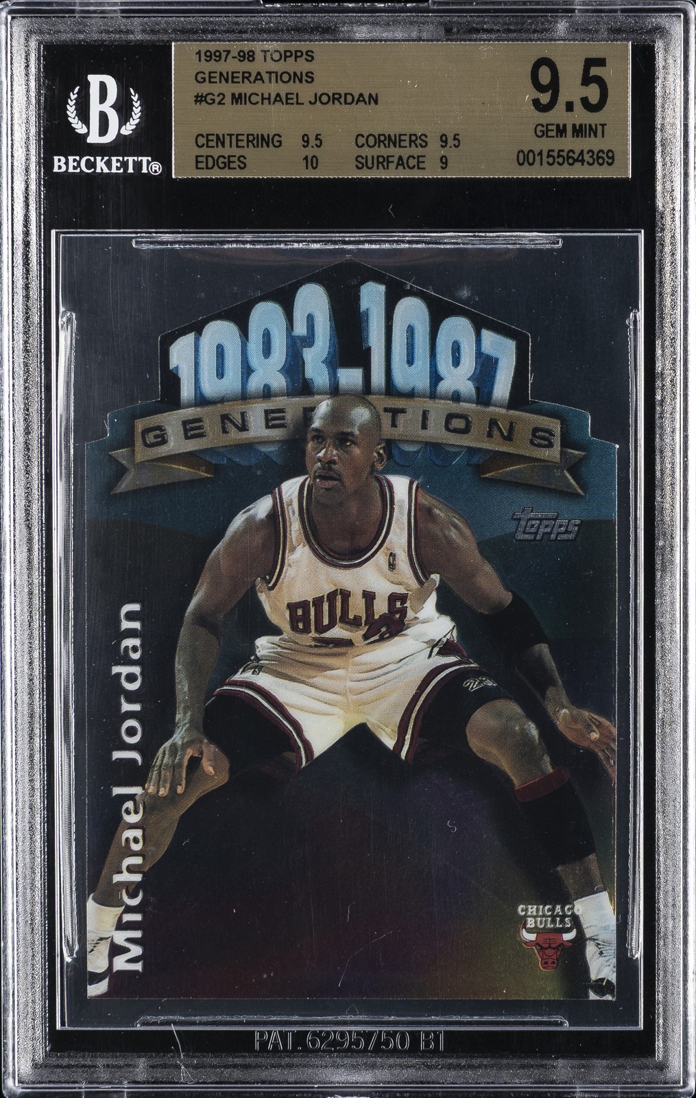 1997-98 TOPPS GENERATIONS #G2 MICHAEL JORDAN BGS 9.5
