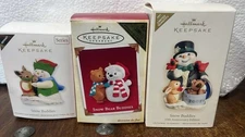 Hallmark Keepsake Ornament Snow Buddies and & Snow Bear ~ Lot of 3