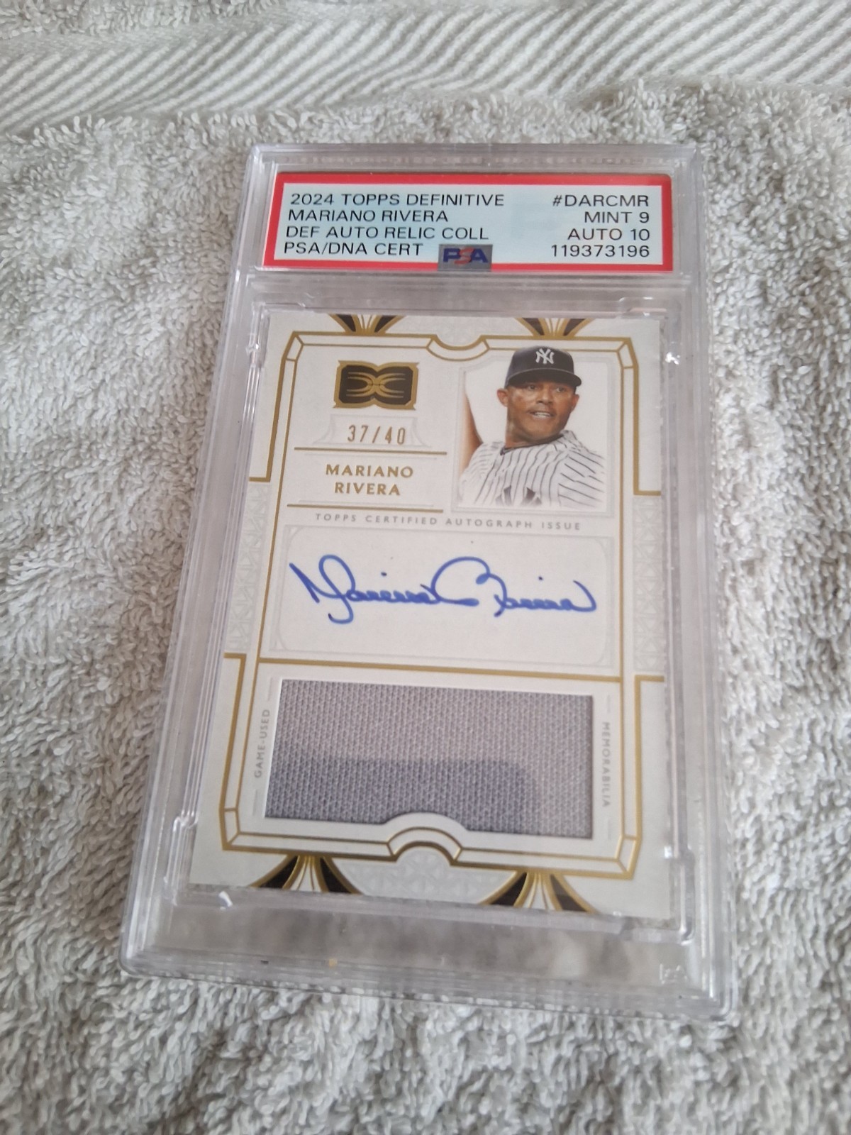 Mariano Rivera 2024 Topps Definitive Psa 9 Auto 10