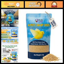 Semilla de canario 100 % pura no transgénica - Alimento para aves de doble limpieza para canarios, pinzones,