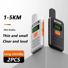 2 pcs Mini Walkie Talkie Portable Two-way Radio Walkie-talkies Portable Radio