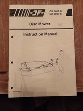JF Disc Mower Instruction Manual GX 2400S 2800S