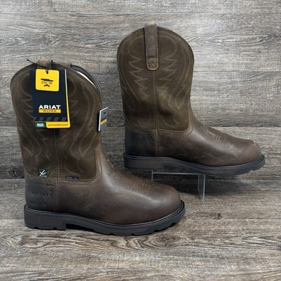 Ariat Groundbreaker Boots Men's 13EE Brown Leather MetGuard Steel
